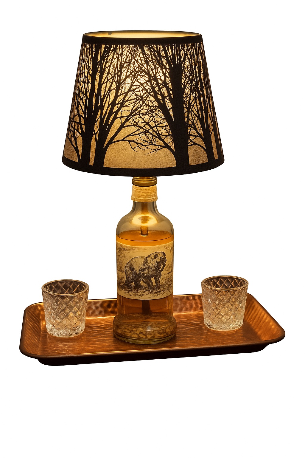 Rustic Bottle Lamp
